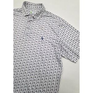 Tailor Byrd White Stretch Dry Cool Golf Cart Clubs Polo Shirt Men's - XL